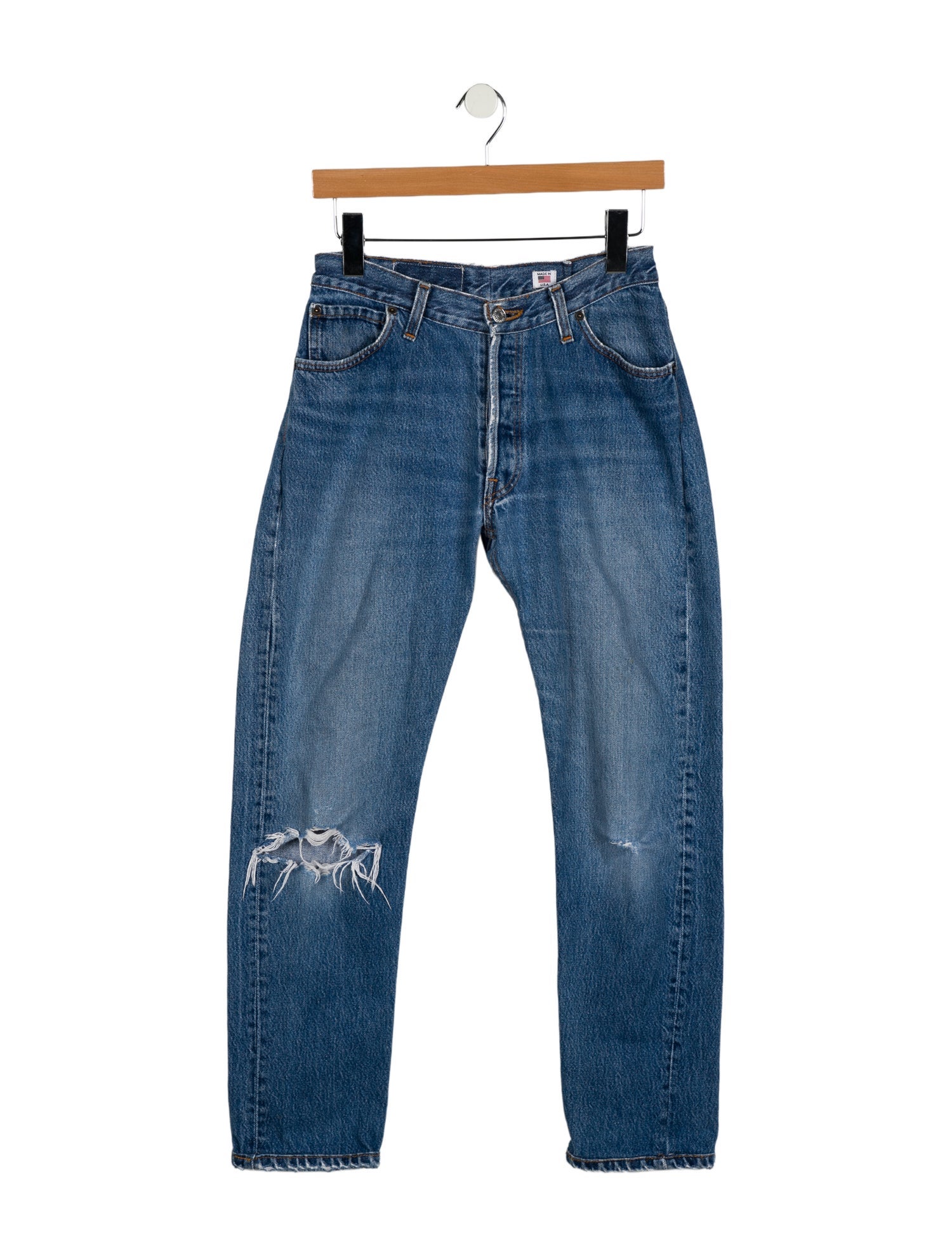 RE/DONE Mid-Rise Straight Leg Jeans