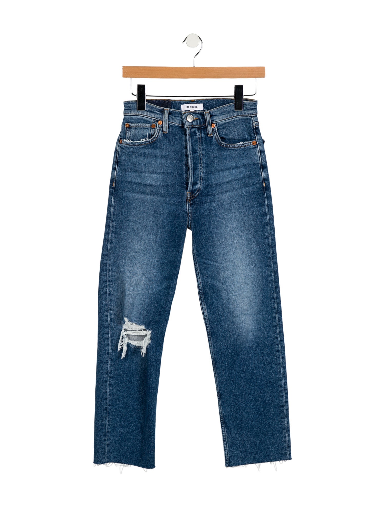 RE/DONE High-Rise Straight Leg Jeans