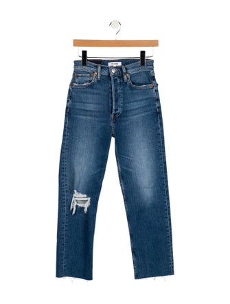 RE/DONE High-Rise Straight Leg Jeans