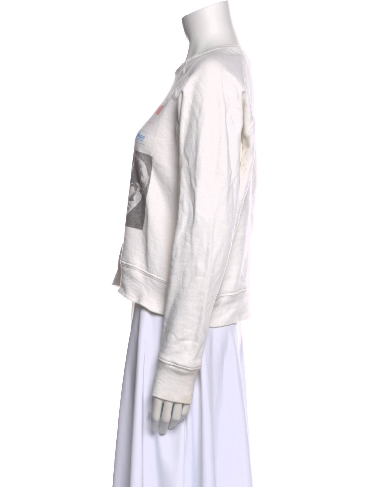 RE/DONE Graphic Print Crew Neck Sweatshirt