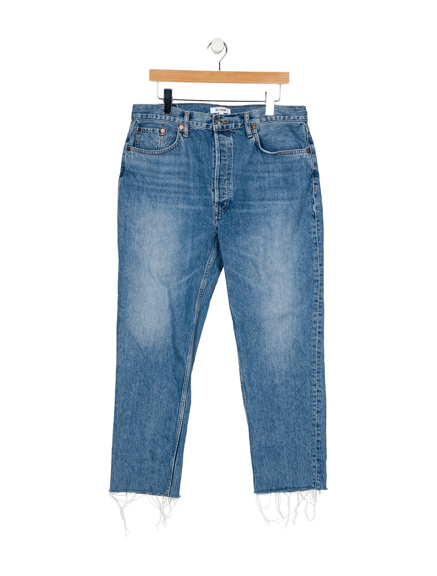 RE/DONE High-Rise Straight Leg Jeans
