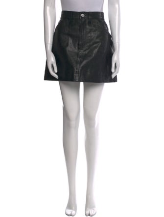 RE/DONE Leather Mini Skirt