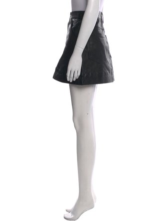 RE/DONE Leather Mini Skirt
