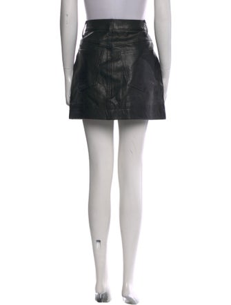 RE/DONE Leather Mini Skirt
