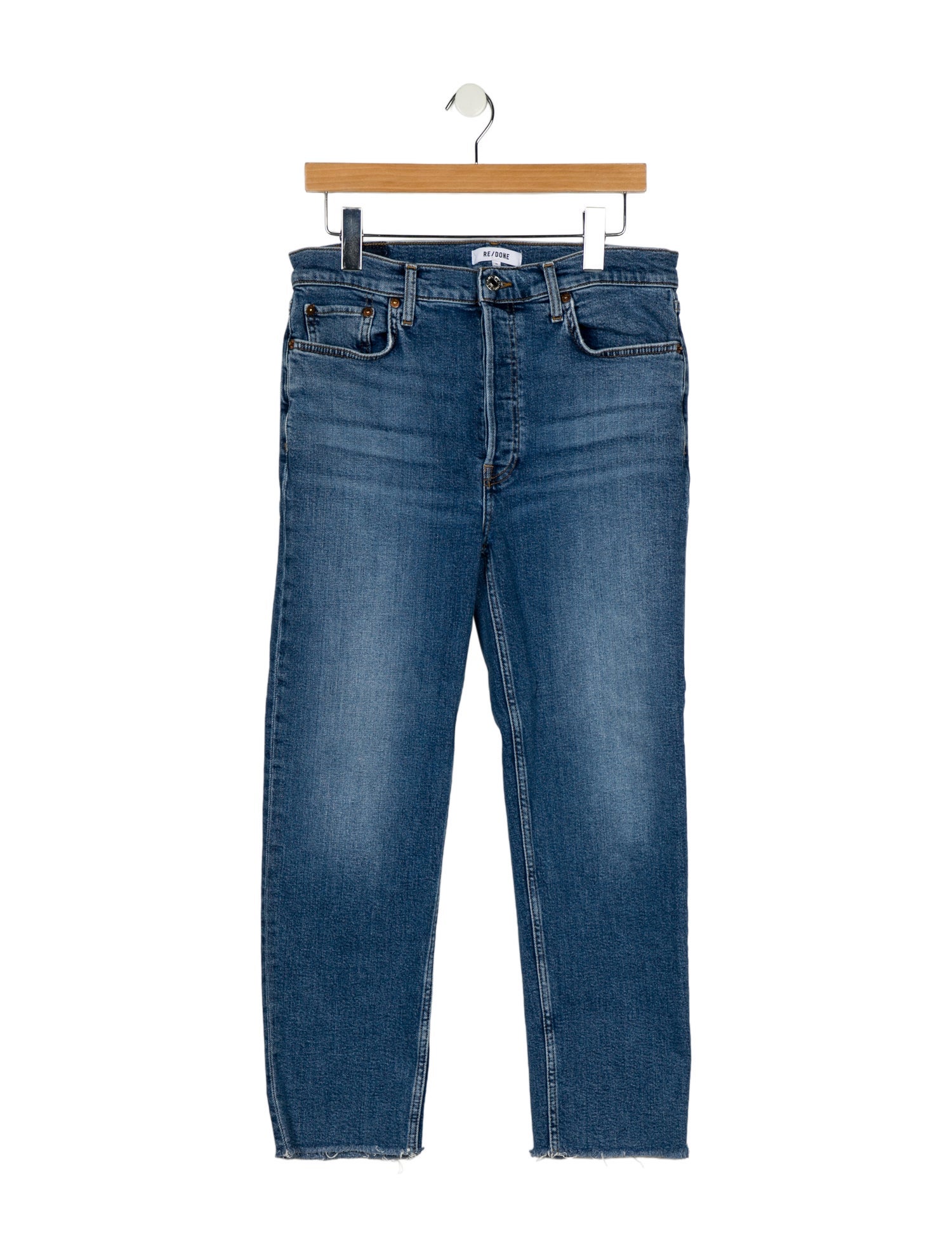 RE/DONE High-Rise Straight Leg Jeans