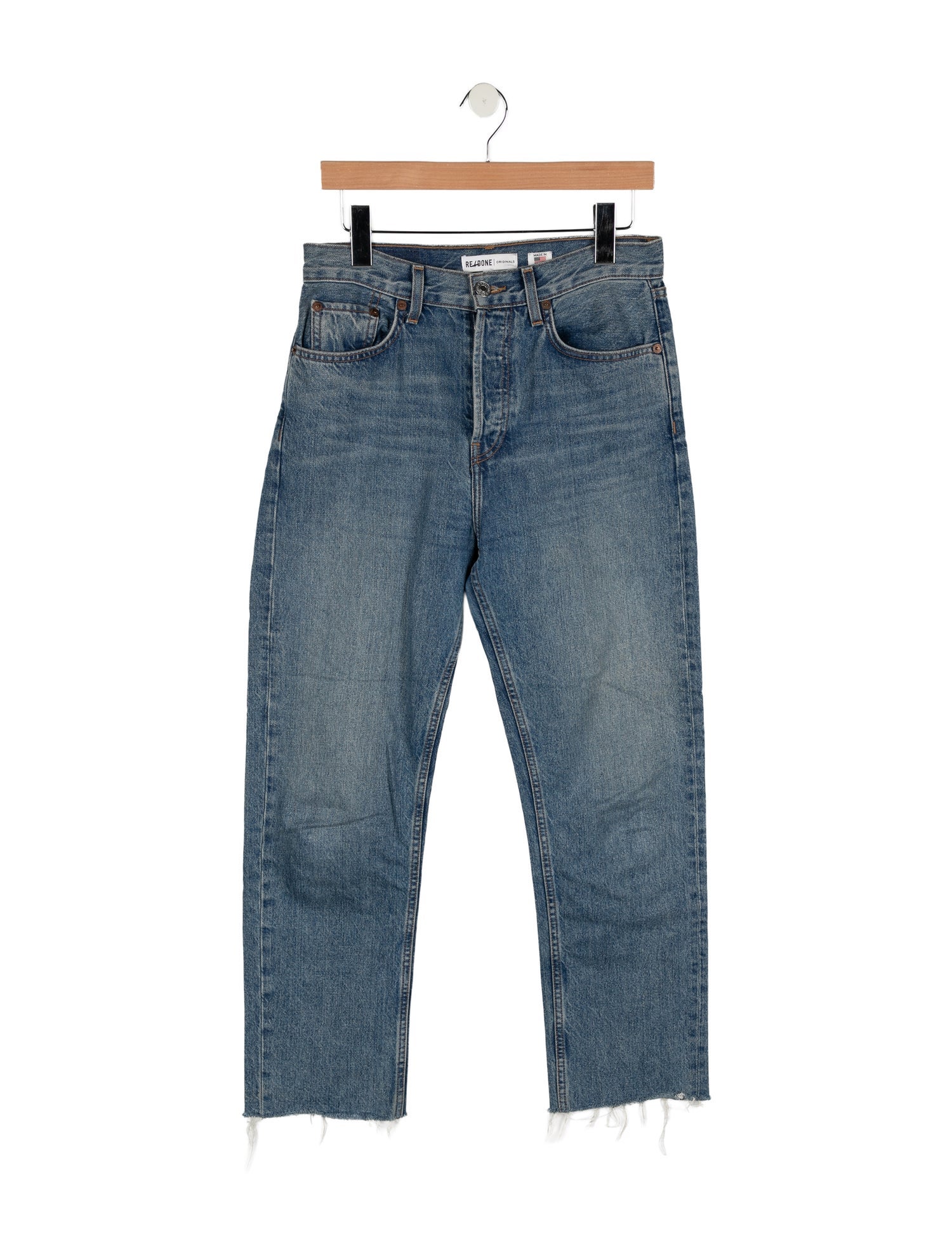 RE/DONE High-Rise Straight Leg Jeans