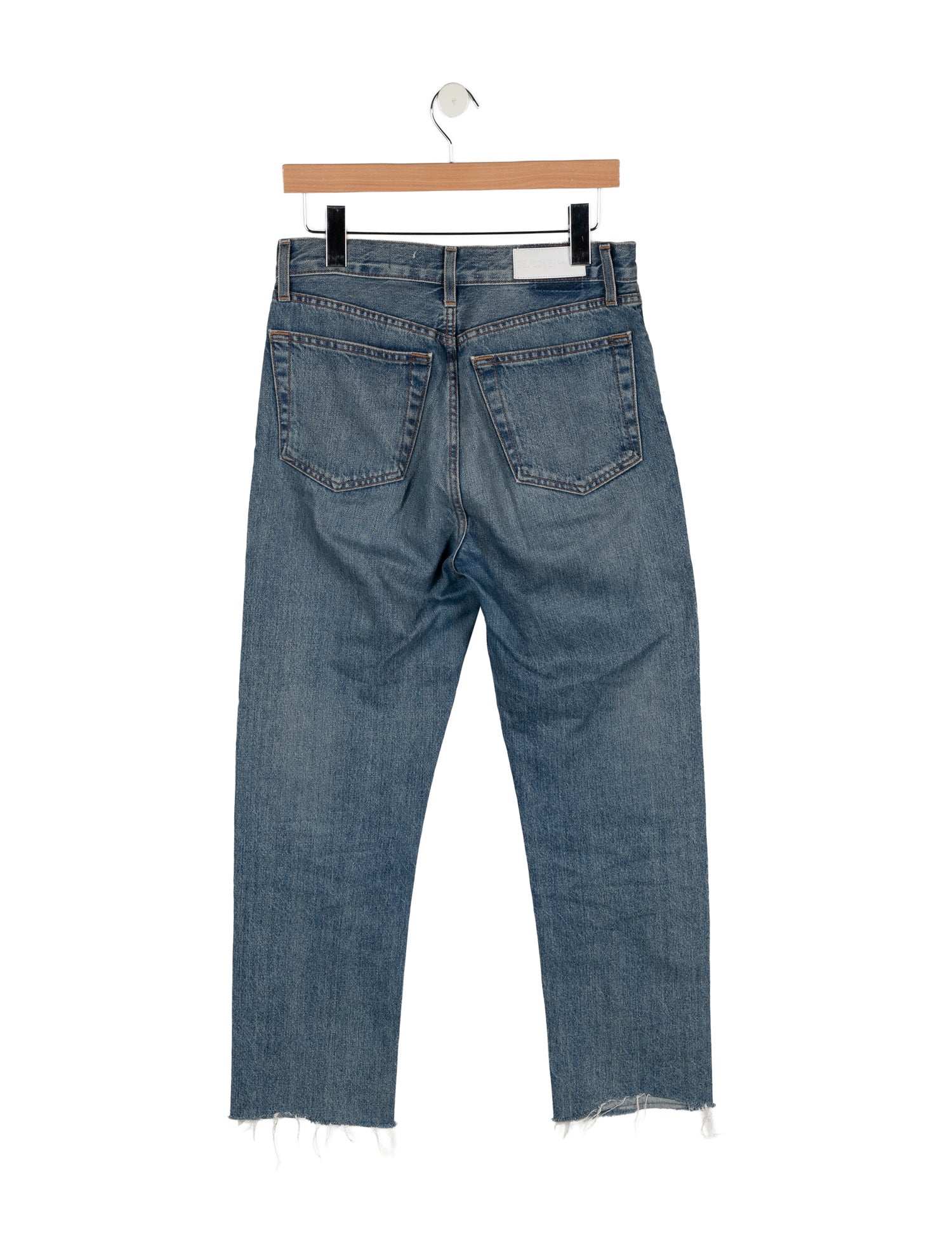 RE/DONE High-Rise Straight Leg Jeans