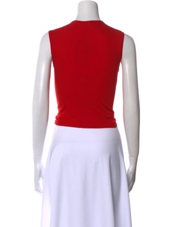 RE/DONE Crew Neck Sleeveless Crop Top