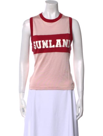 RE/DONE Graphic Print Crew Neck Top