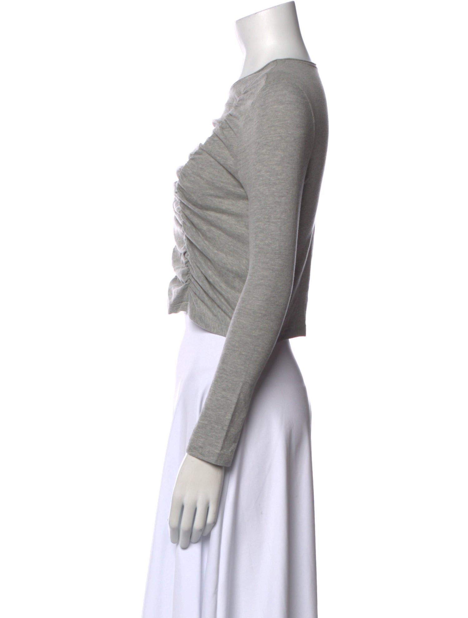 RE/DONE Crew Neck Long Sleeve Crop Top