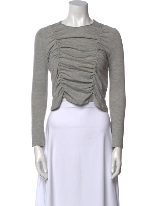 RE/DONE Crew Neck Long Sleeve Crop Top