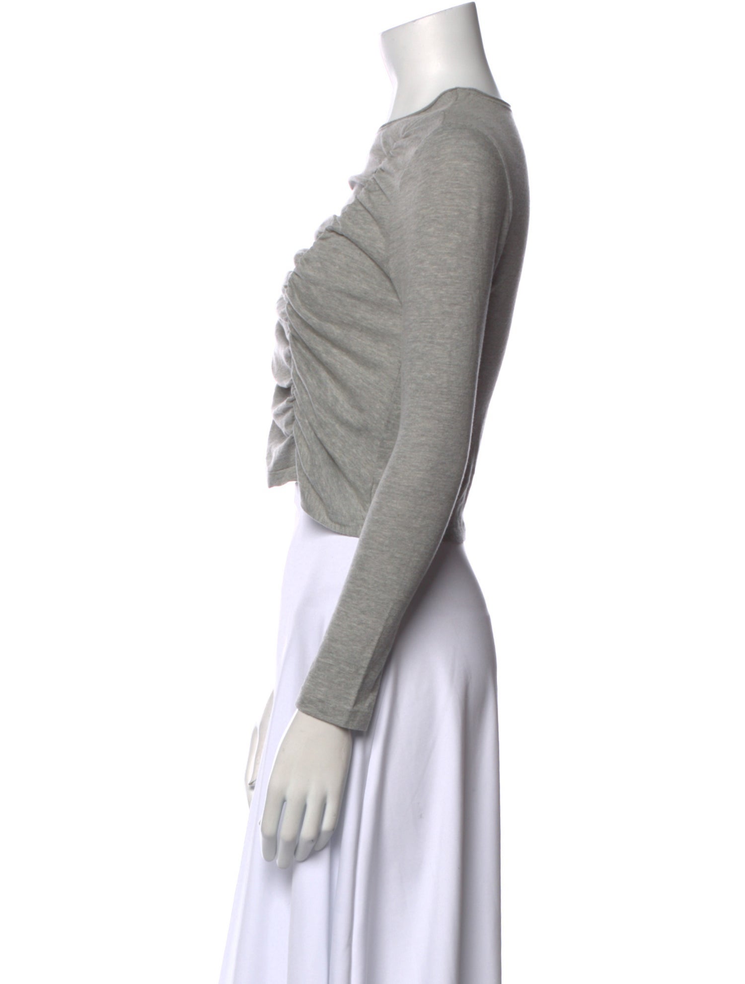 RE/DONE Crew Neck Long Sleeve Crop Top