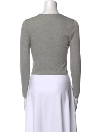 RE/DONE Crew Neck Long Sleeve Crop Top