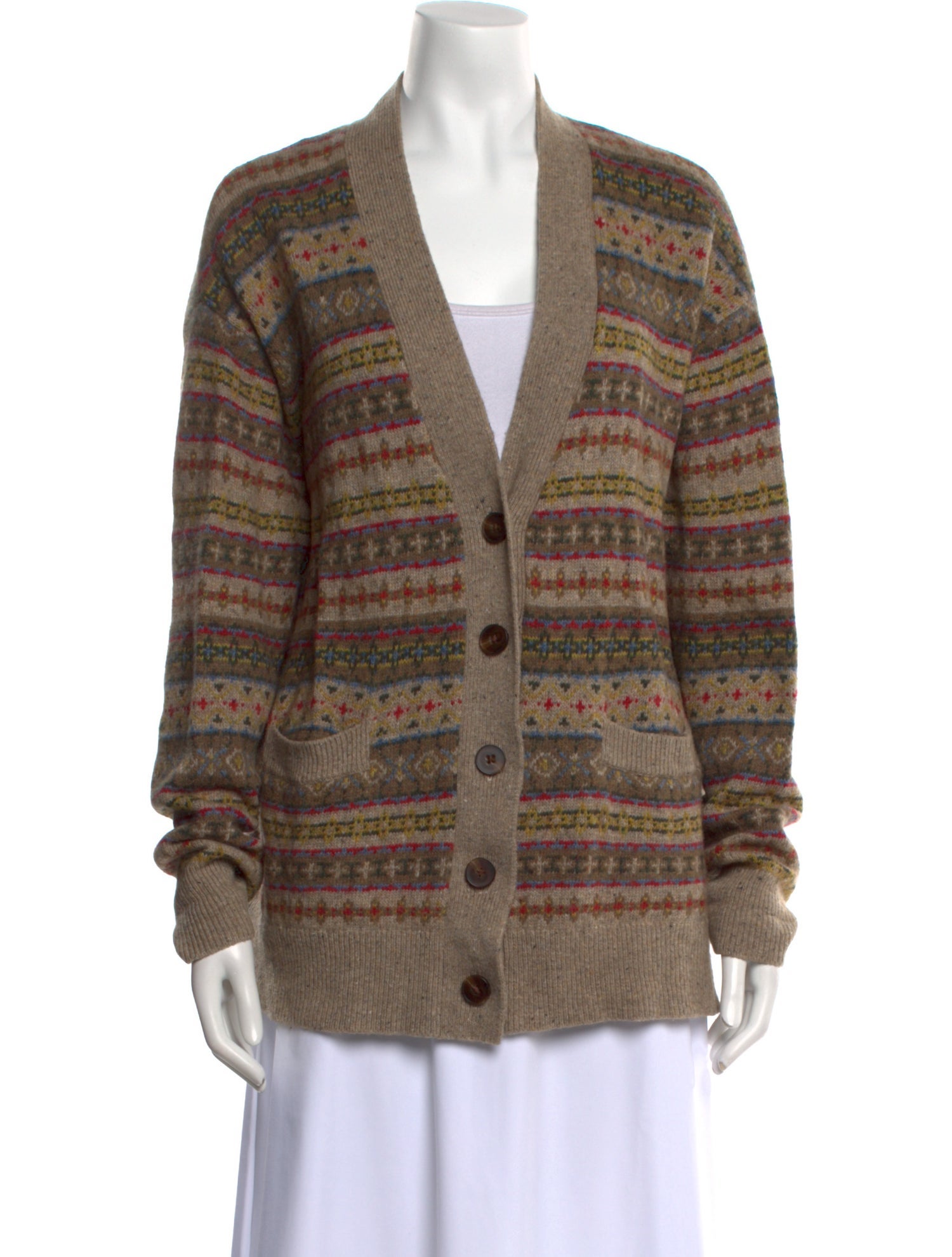 RE/DONE Striped V-Neck Sweater