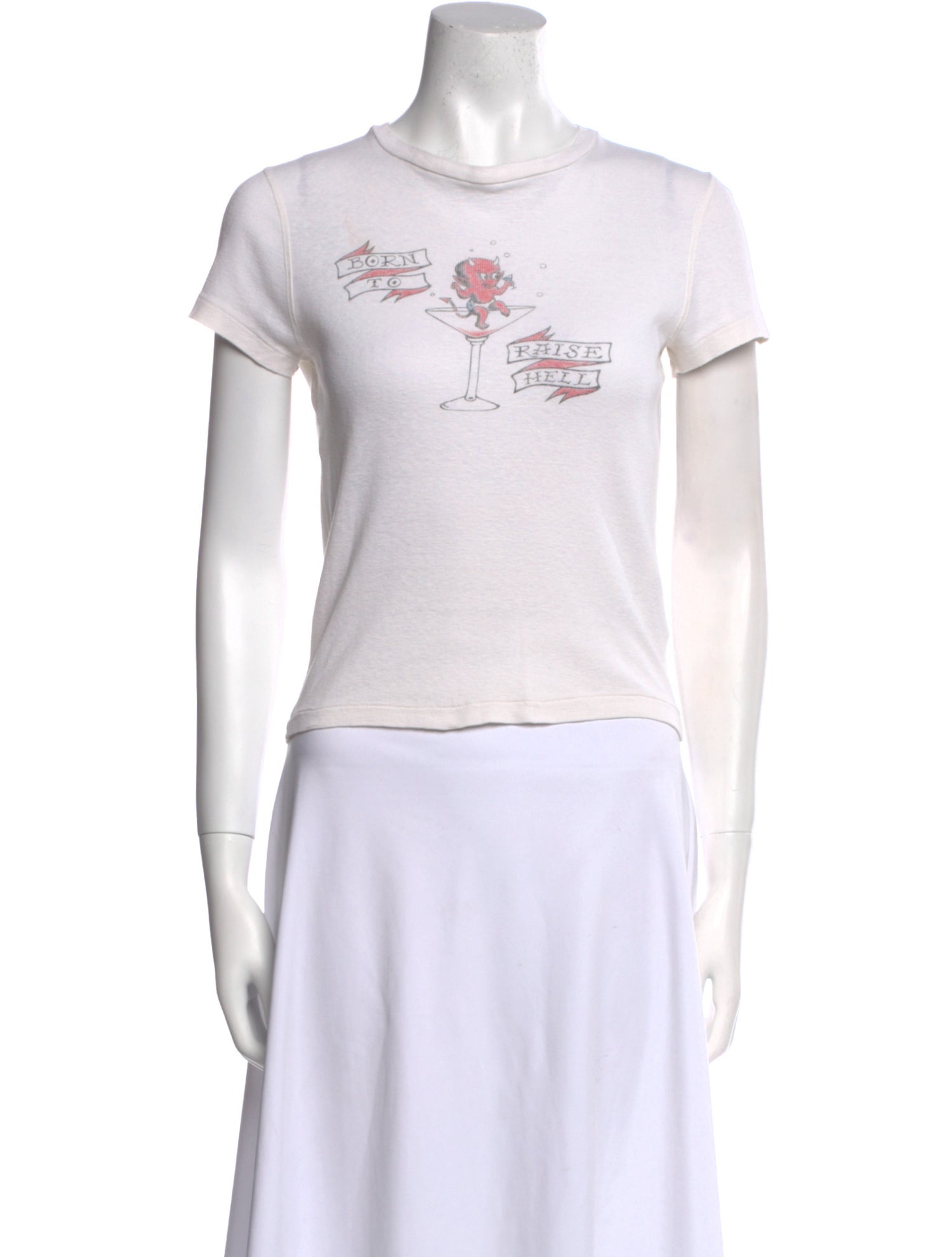 RE/DONE Graphic Print Crew Neck T-Shirt