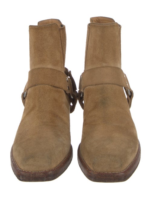 RE/DONE Suede Studded Accents Moto Boots