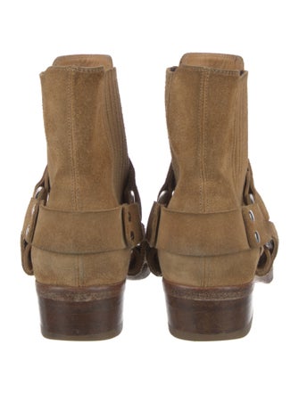 RE/DONE Suede Studded Accents Moto Boots