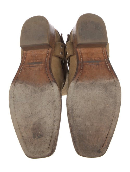 RE/DONE Suede Studded Accents Moto Boots