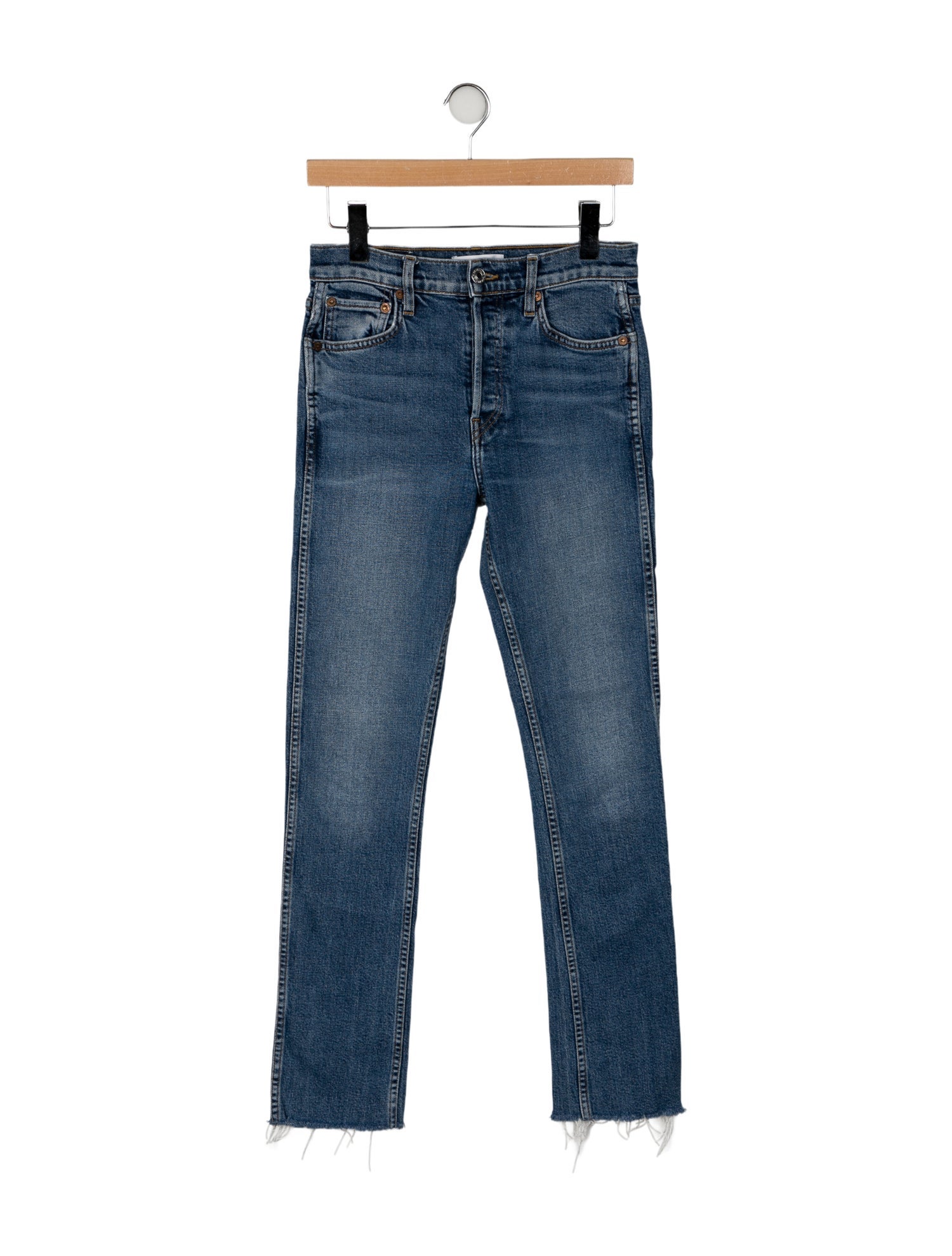 RE/DONE Mid-Rise Straight Leg Jeans