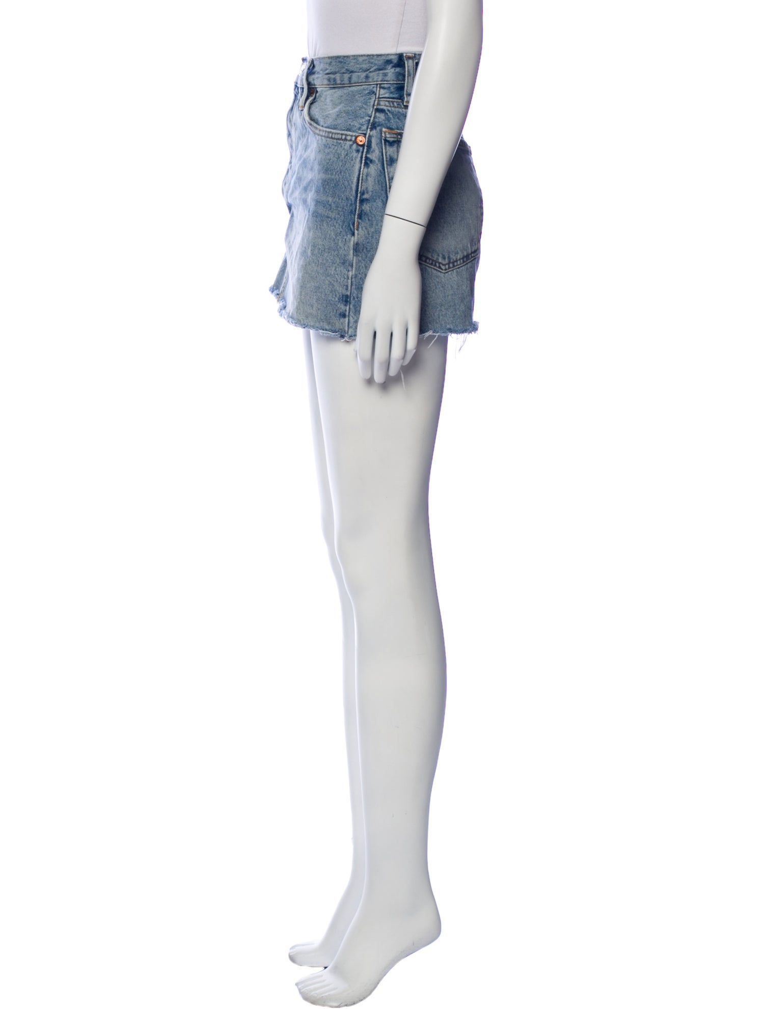 RE/DONE Raw-Edge Trim Mini Skirt