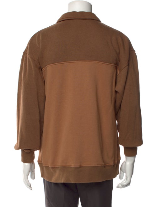 RE/DONE Graphic Print Collar Polo Sweater