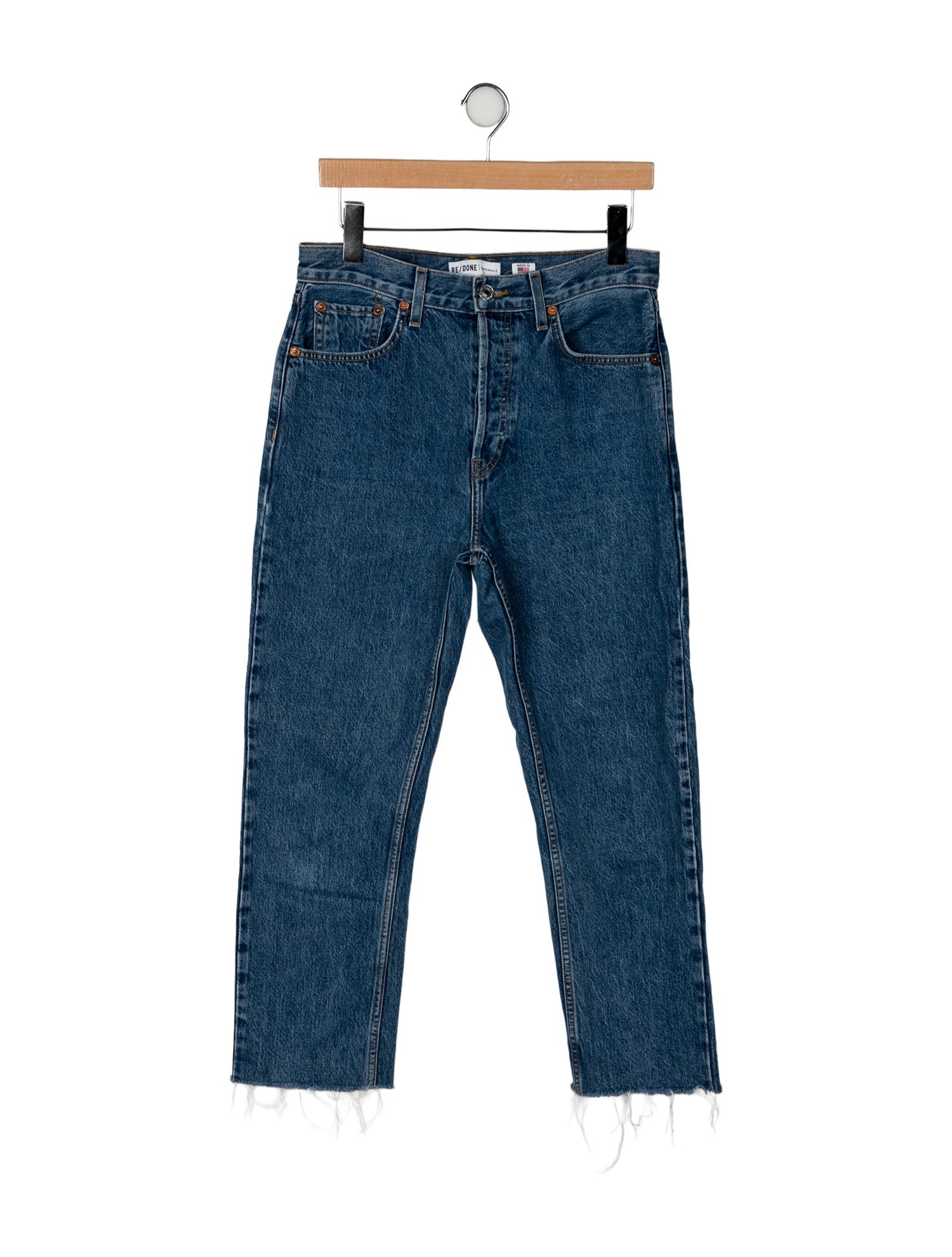 RE/DONE High-Rise Straight Leg Jeans