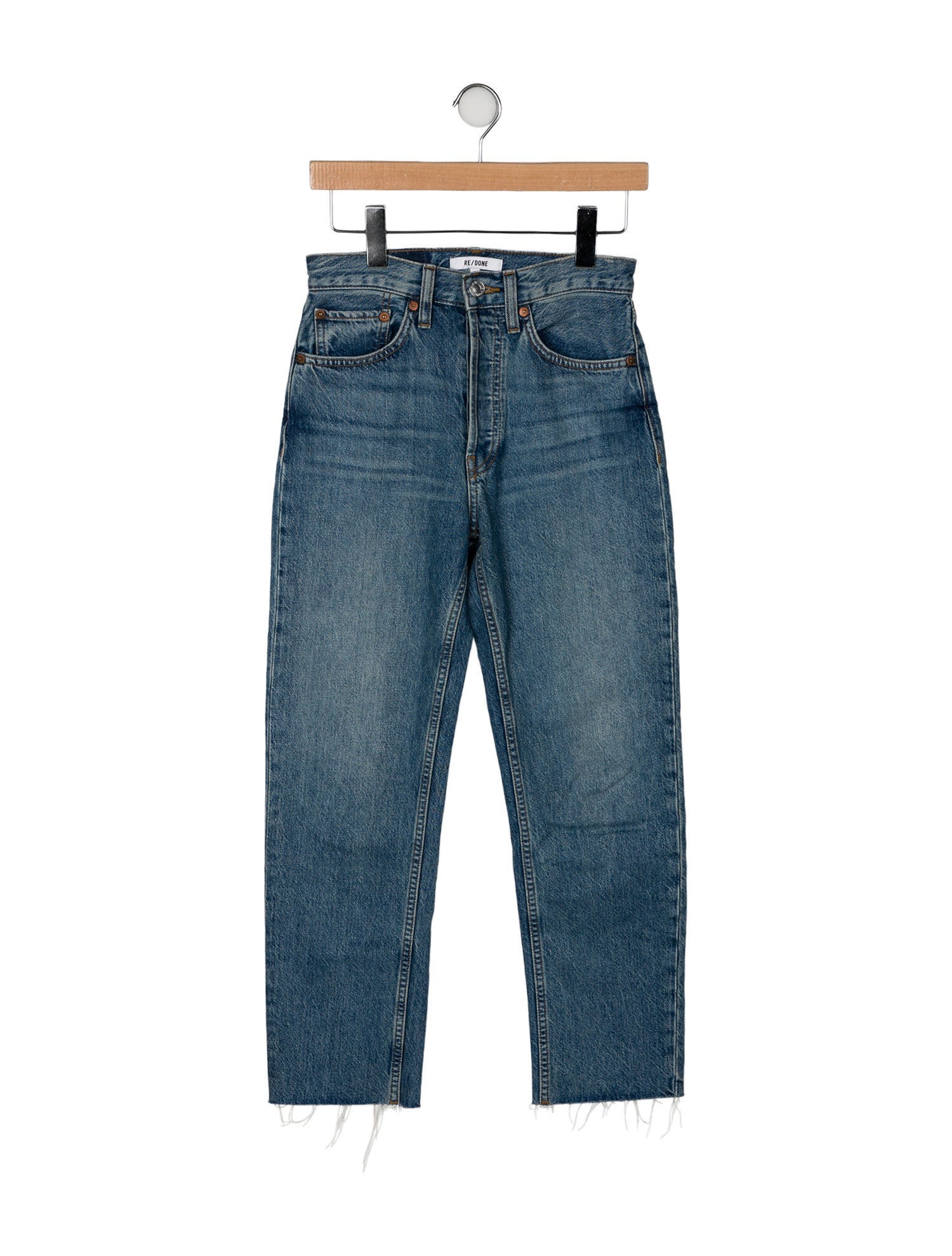 RE/DONE High-Rise Straight Leg Jeans