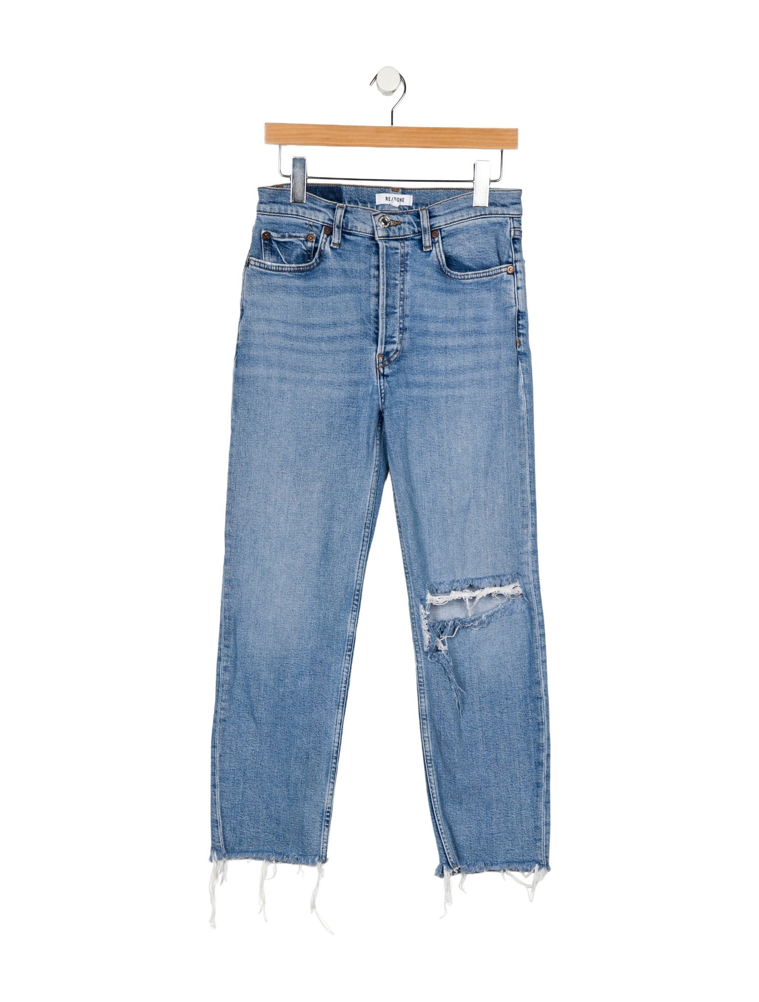 RE/DONE High-Rise Straight Leg Jeans
