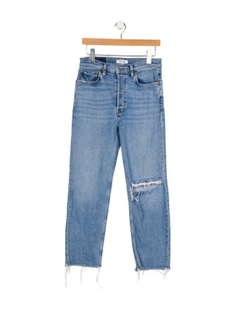 RE/DONE High-Rise Straight Leg Jeans