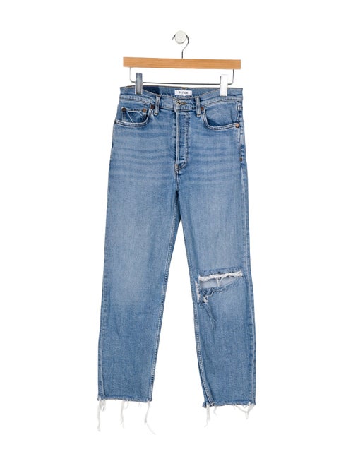 RE/DONE High-Rise Straight Leg Jeans