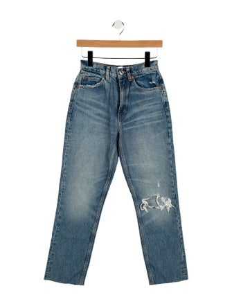 RE/DONE High-Rise Straight Leg Jeans
