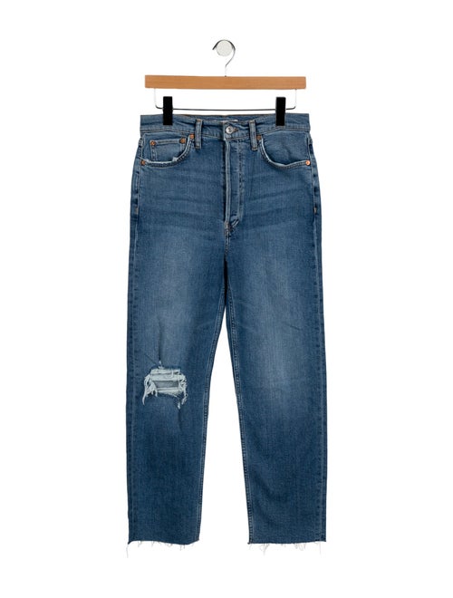 RE/DONE High-Rise Straight Leg Jeans