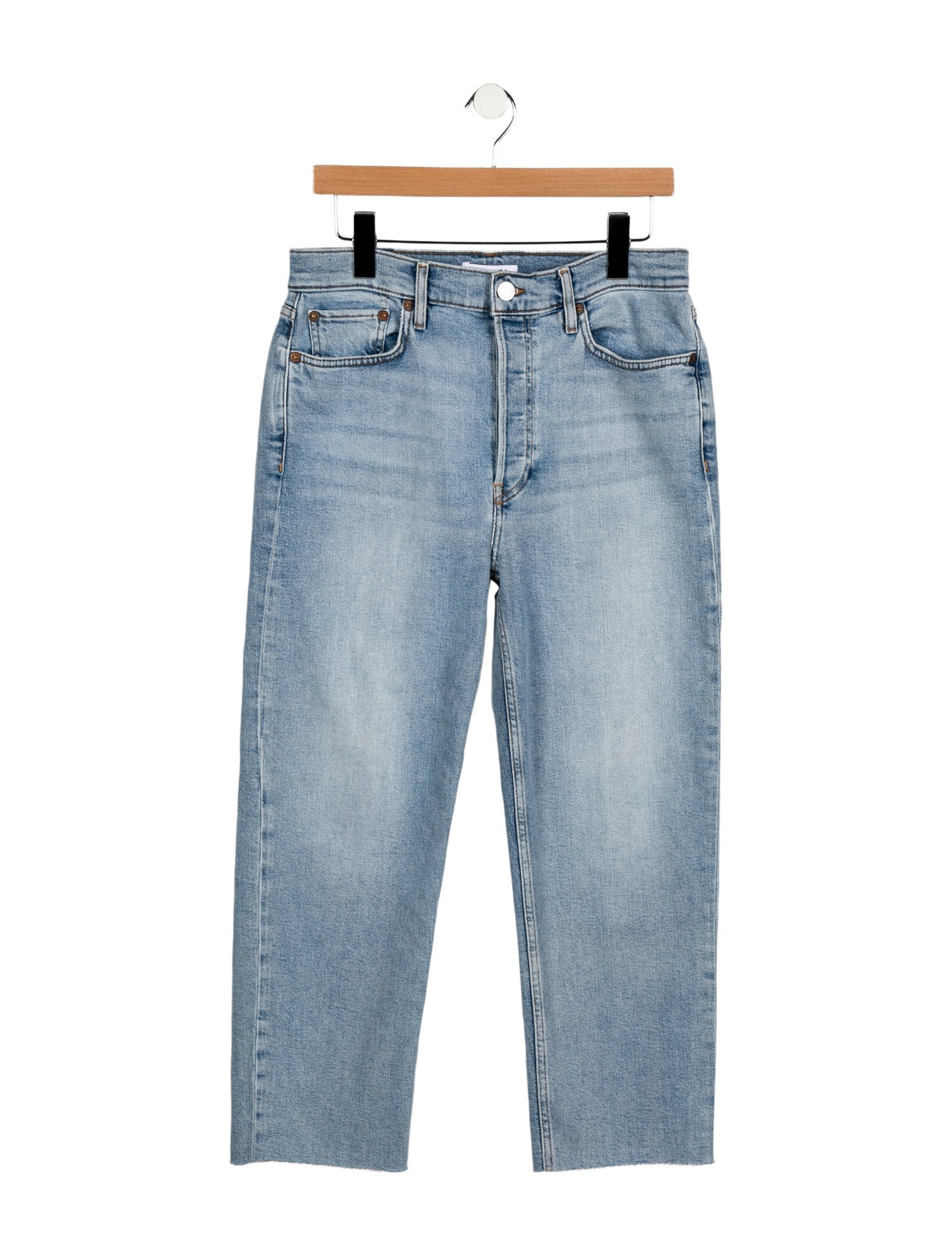 RE/DONE High-Rise Straight Leg Jeans