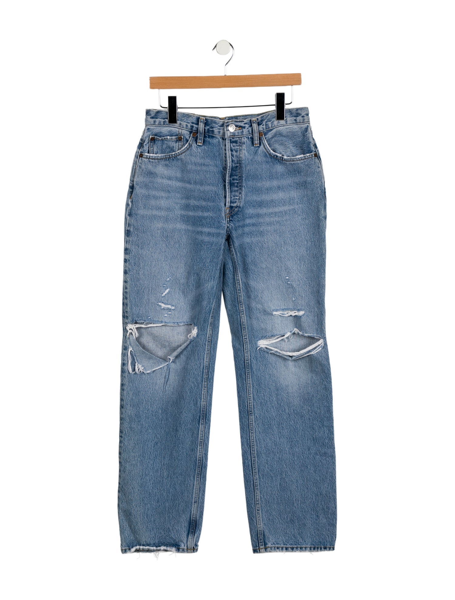 RE/DONE Mid-Rise Straight Leg Jeans