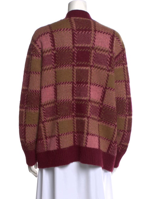 RE/DONE Plaid Print V-Neck Sweater