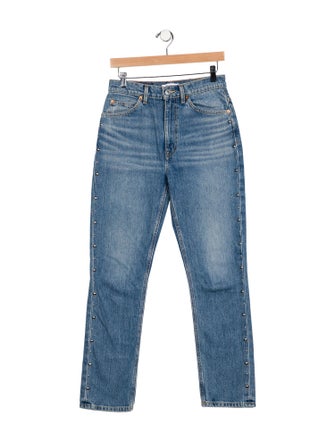 RE/DONE High-Rise Straight Leg Jeans