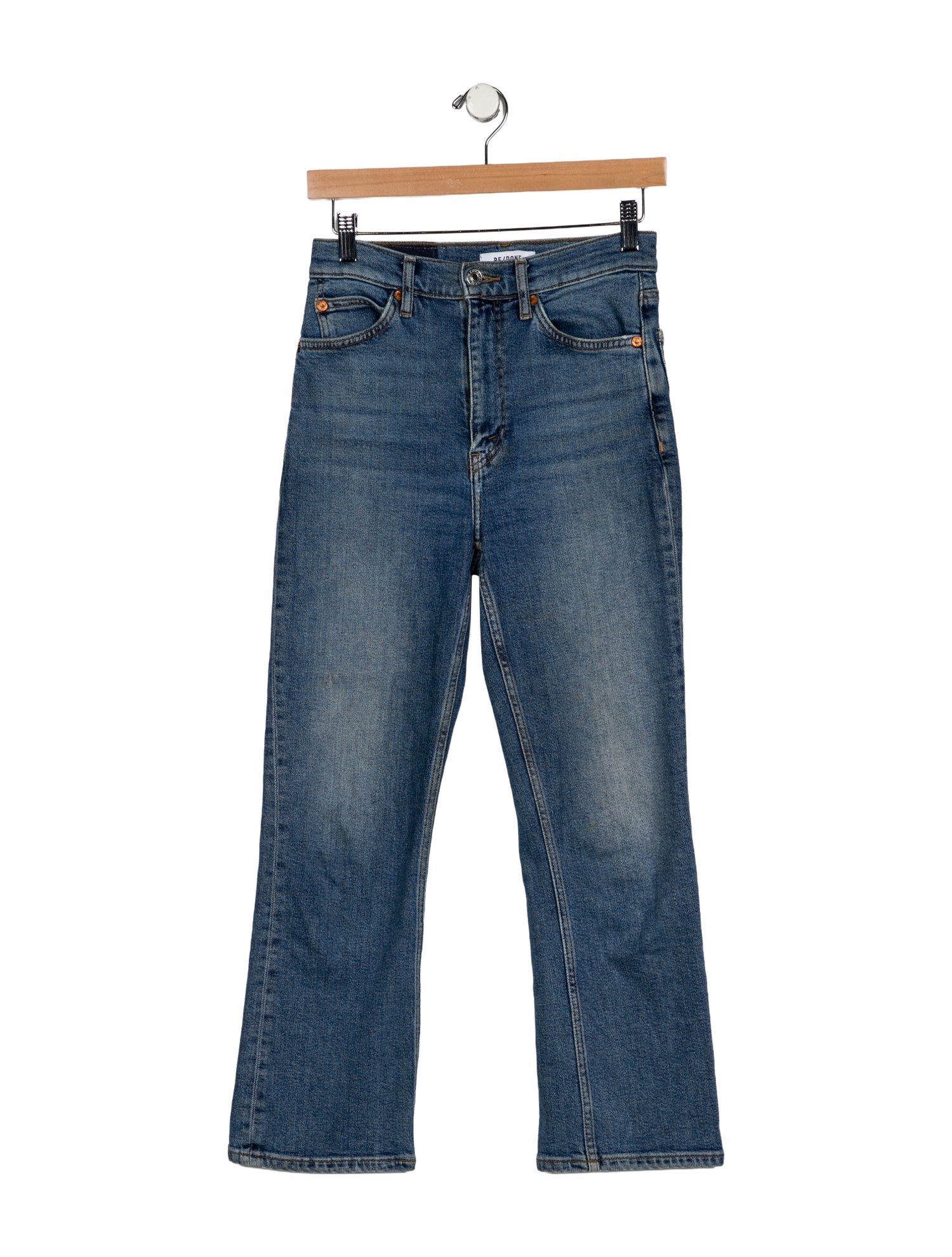 RE/DONE High-Rise Straight Leg Jeans