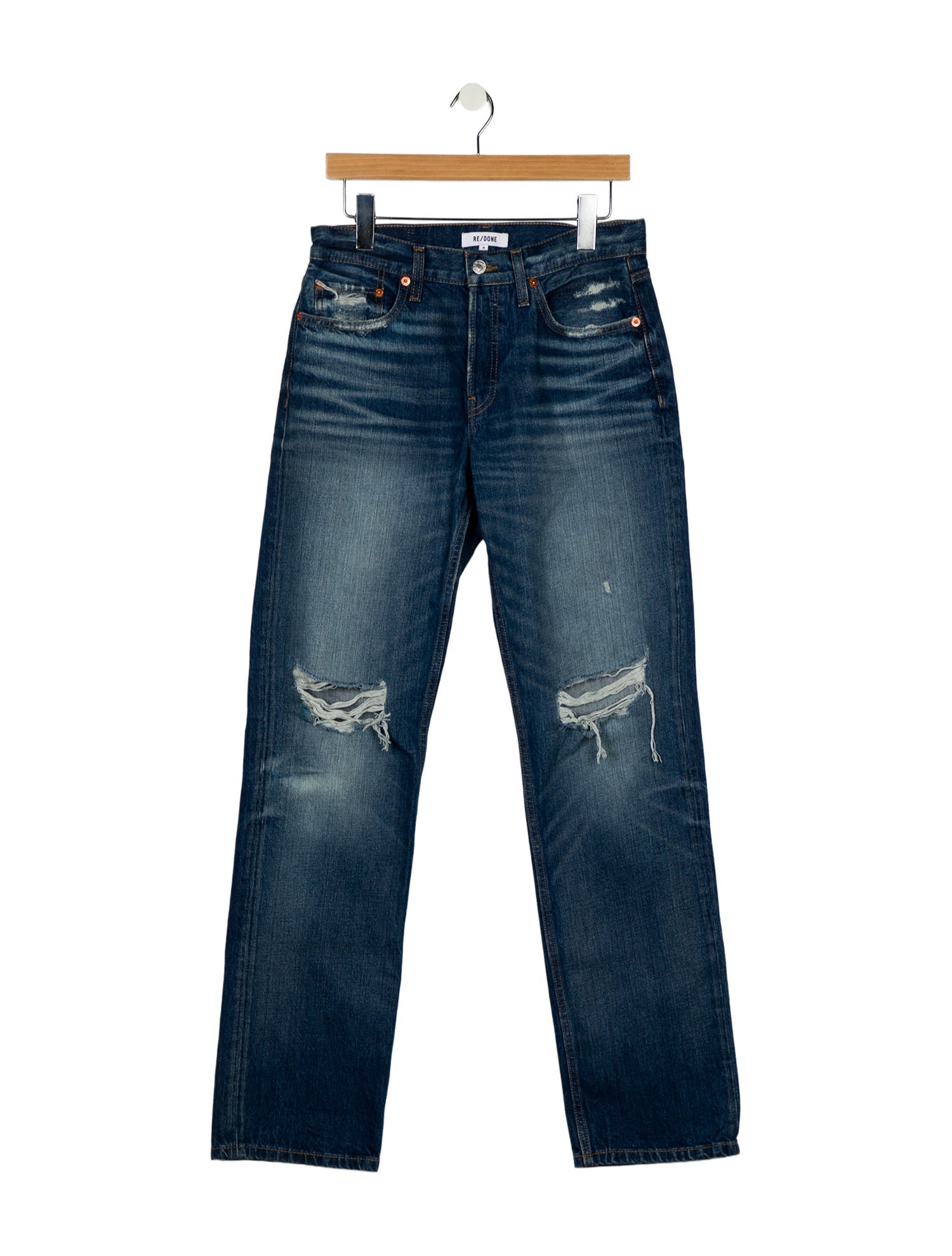 RE/DONE High-Rise Straight Leg Jeans