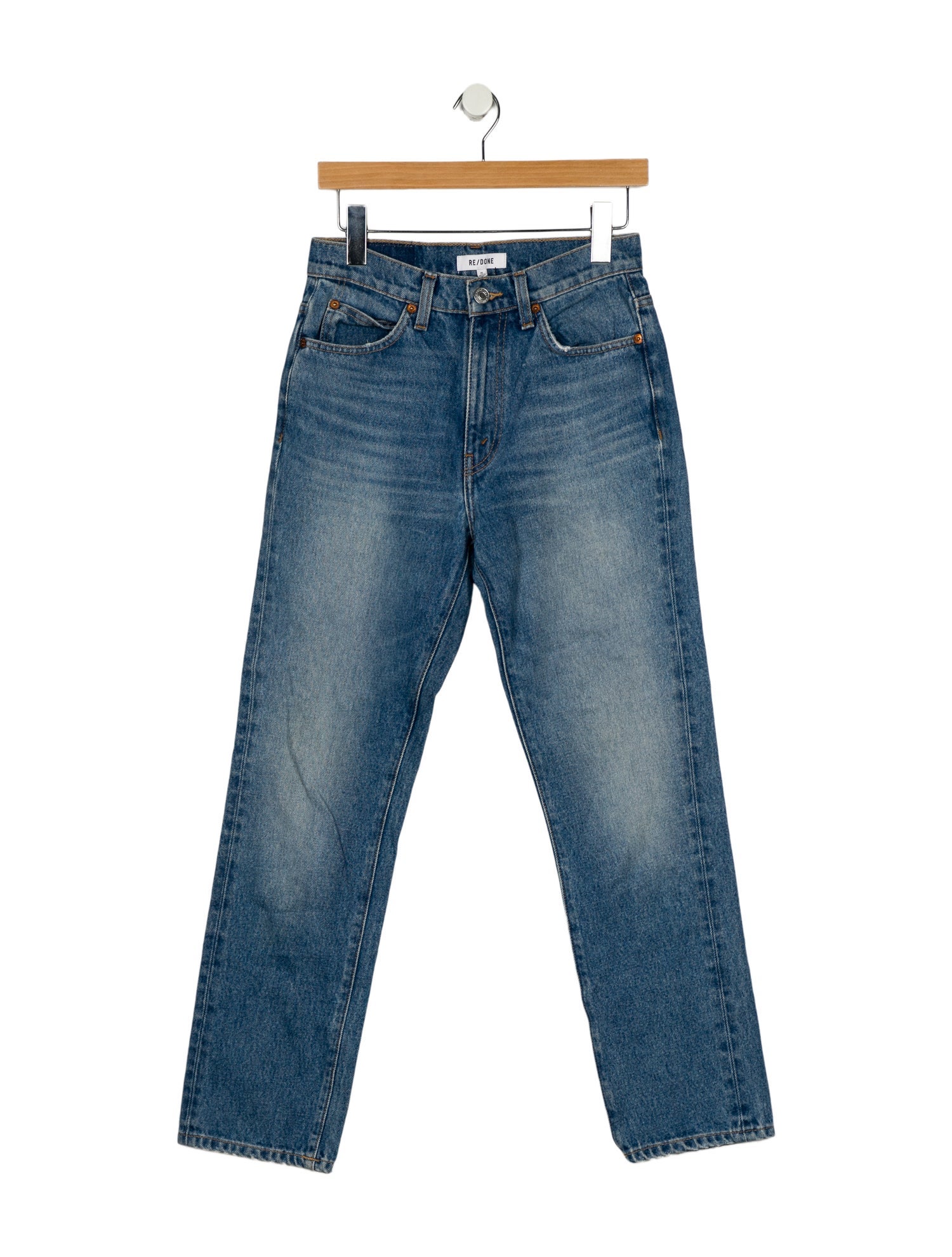 RE/DONE Mid-Rise Straight Leg Jeans