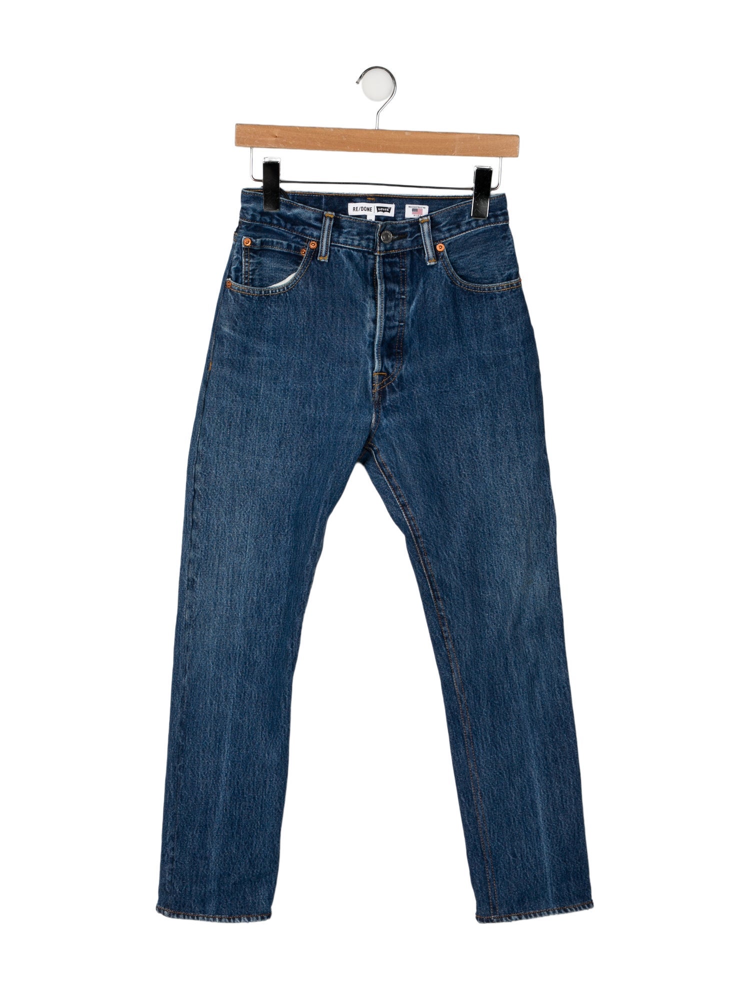 RE/DONE Mid-Rise Straight Leg Jeans