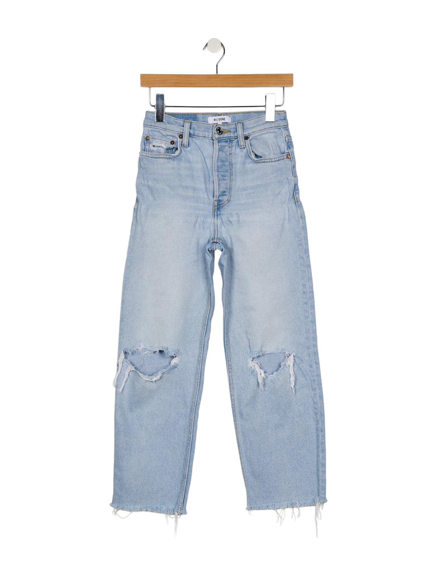 RE/DONE High-Rise Straight Leg Jeans