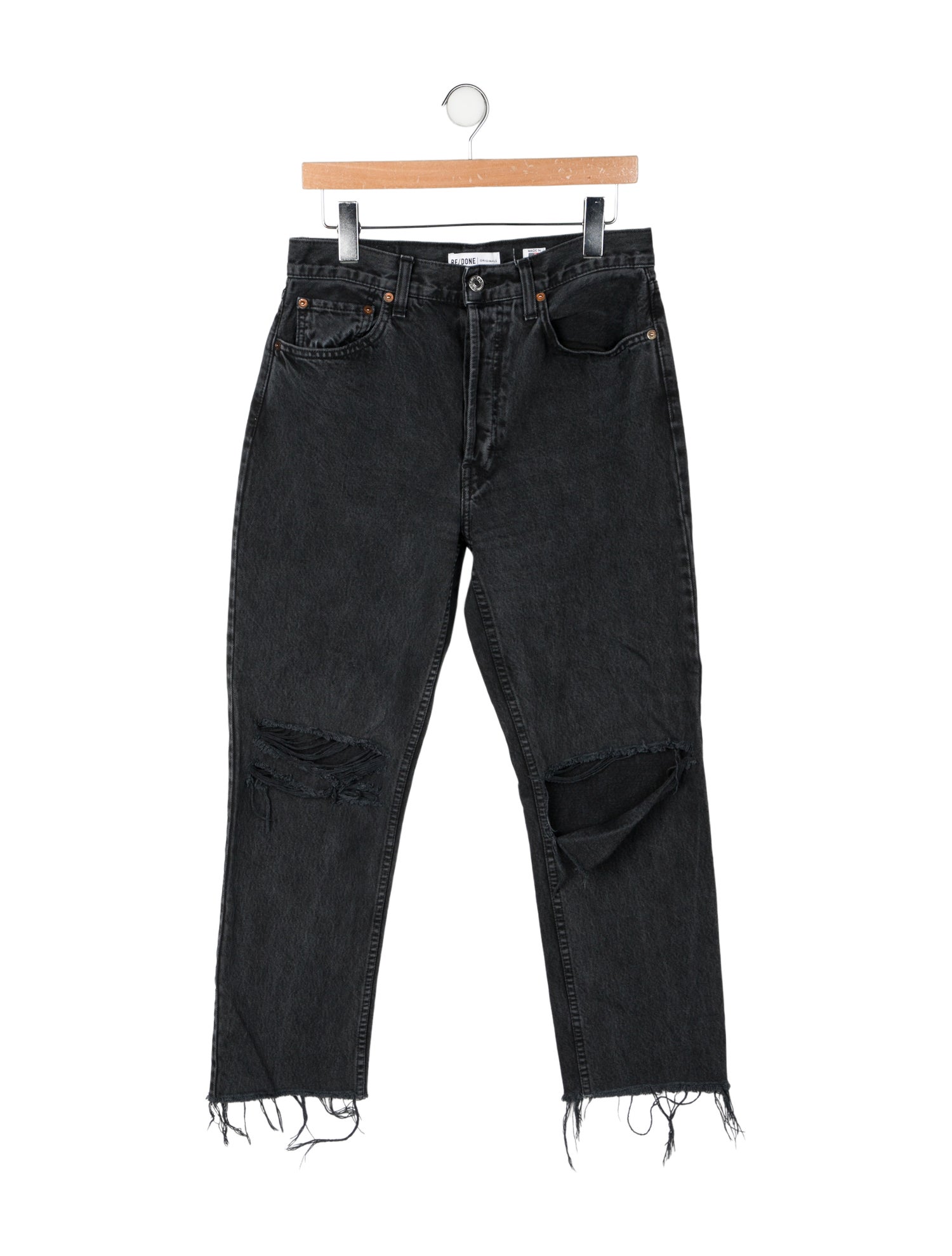 RE/DONE High-Rise Straight Leg Jeans