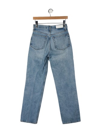 RE/DONE High-Rise Straight Leg Jeans