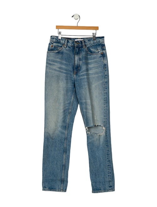RE/DONE High-Rise Straight Leg Jeans