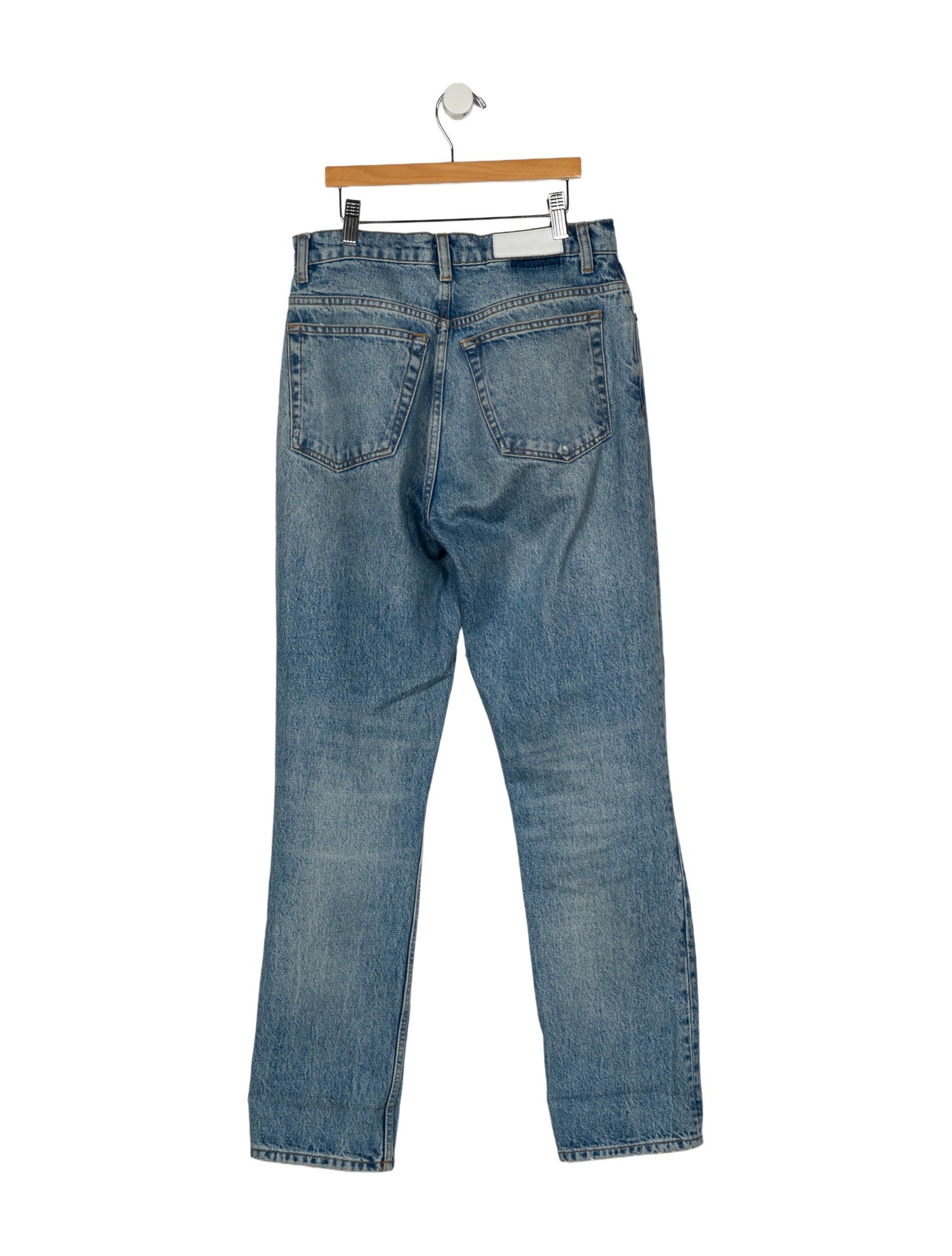 RE/DONE High-Rise Straight Leg Jeans