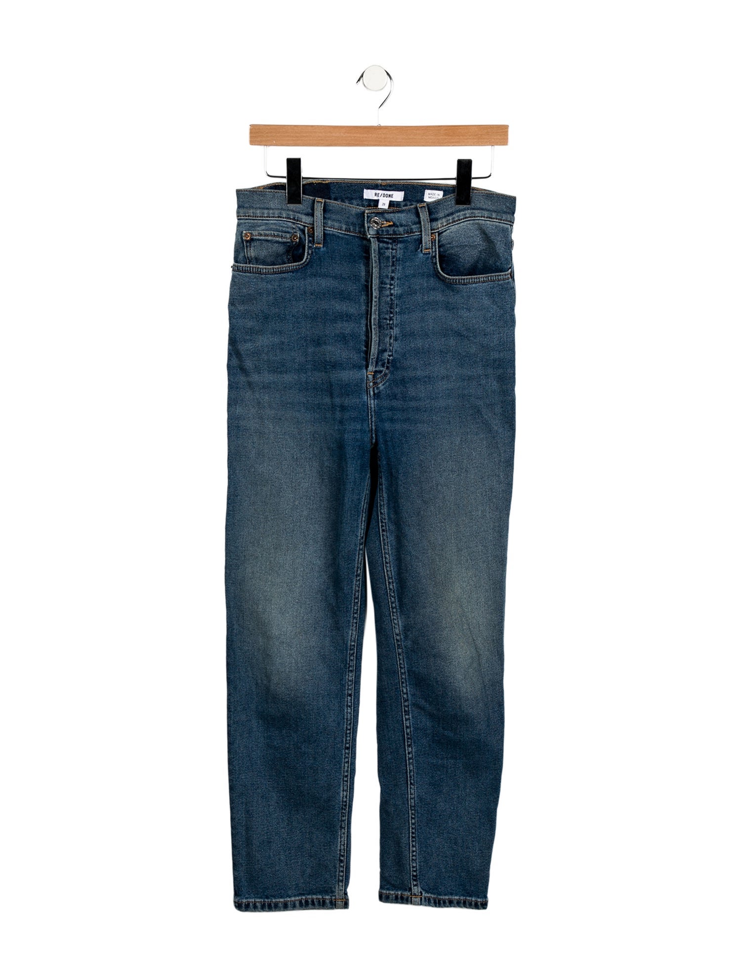 RE/DONE High-Rise Straight Leg Jeans