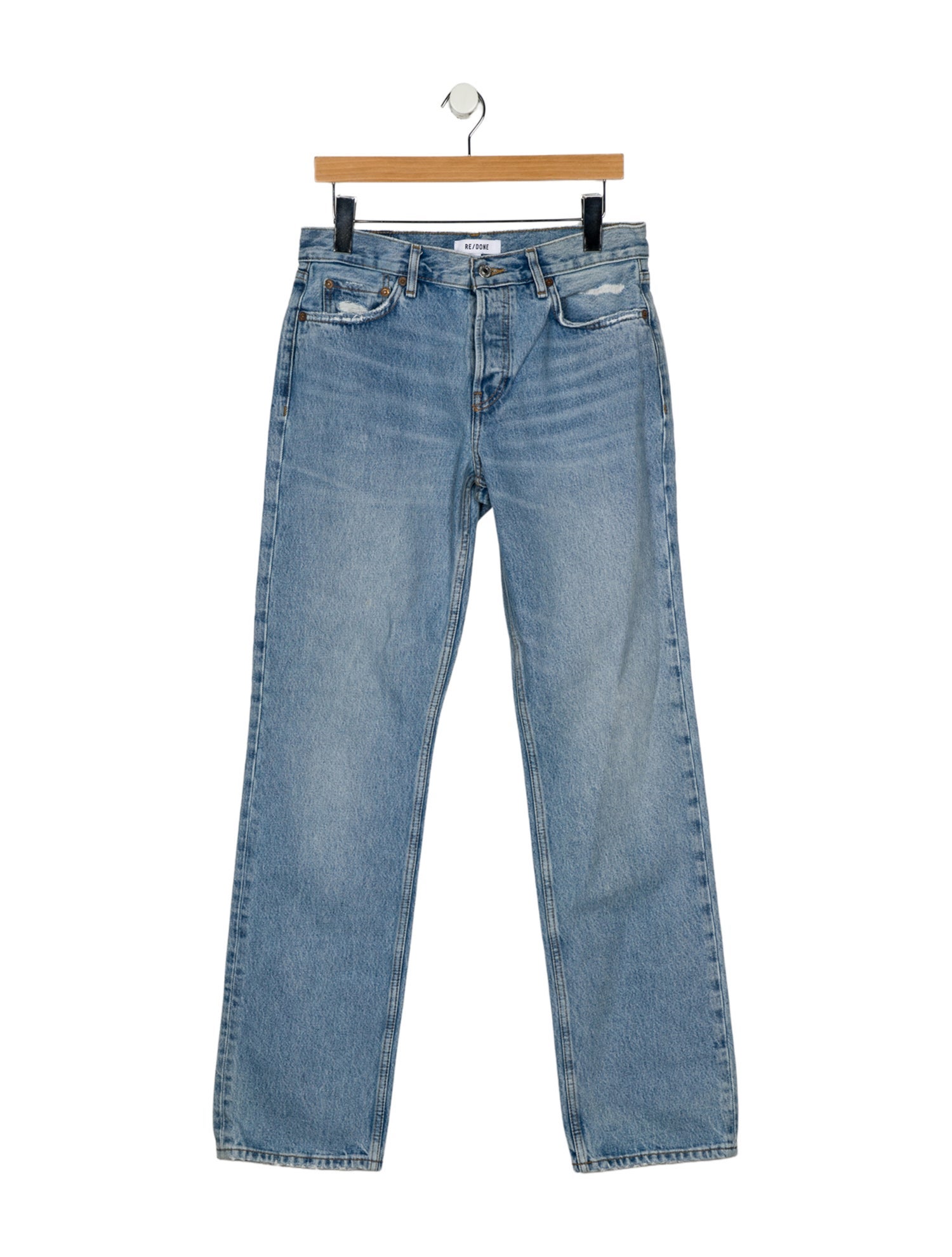 RE/DONE High-Rise Straight Leg Jeans