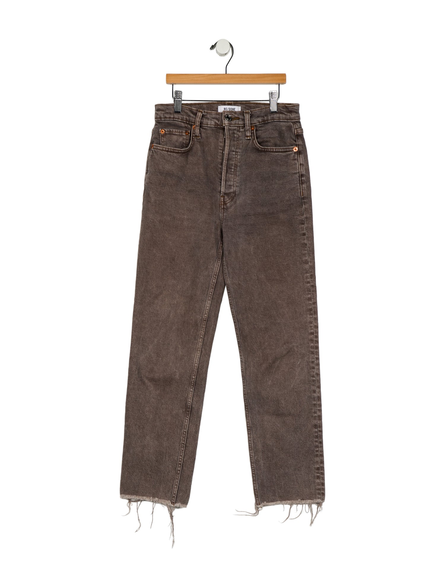 RE/DONE High-Rise Straight Leg Jeans