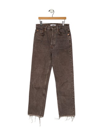 RE/DONE High-Rise Straight Leg Jeans