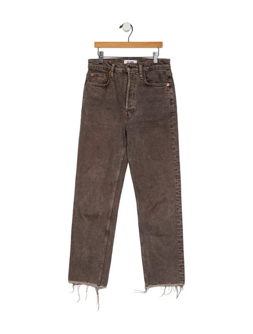 RE/DONE High-Rise Straight Leg Jeans